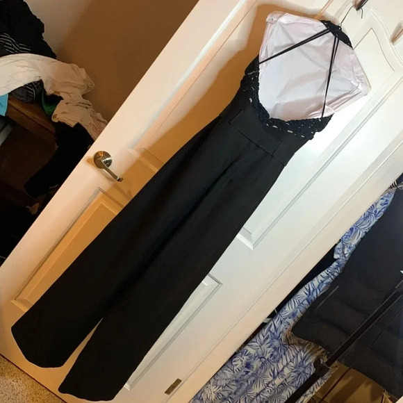 LIKE NEW BRUNELLO CUCINELLI Lace-Effect Halter Jumpsuit size L black - Picture 10 of 15